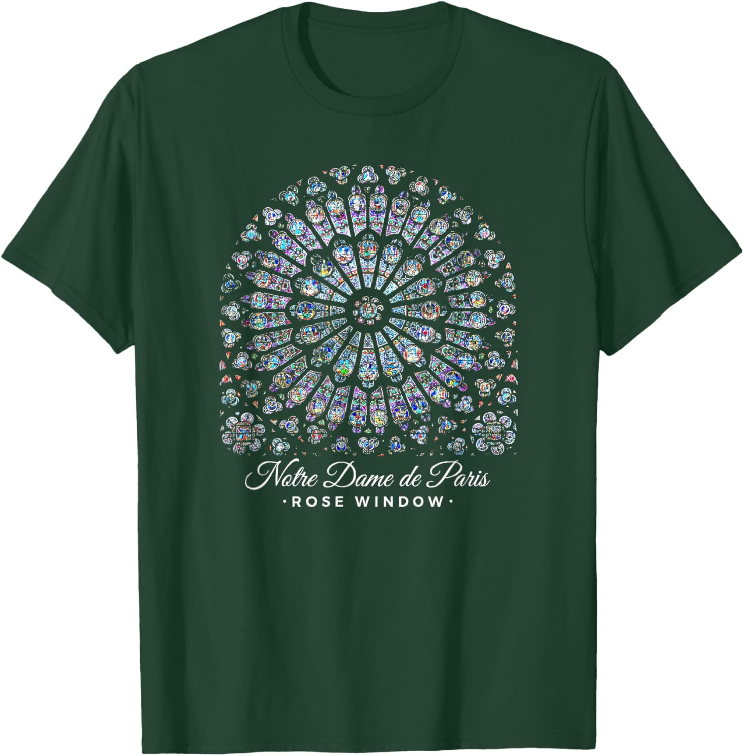 Rose Window Cathédrale Notre-Dame de Paris T-Shirt - T-Shirt | Forest