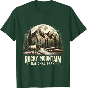 Rocky Mountain National Park Nature Elk T-Shirt - T-Shirt | Forest