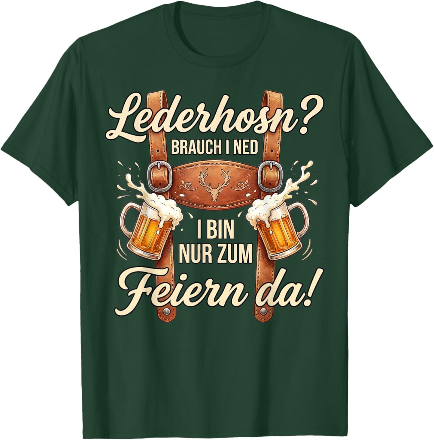 Passend für Oktoberfest Shirt Herren Trachtenshirt Trachten T-Shirt - T-Shirt | Forest