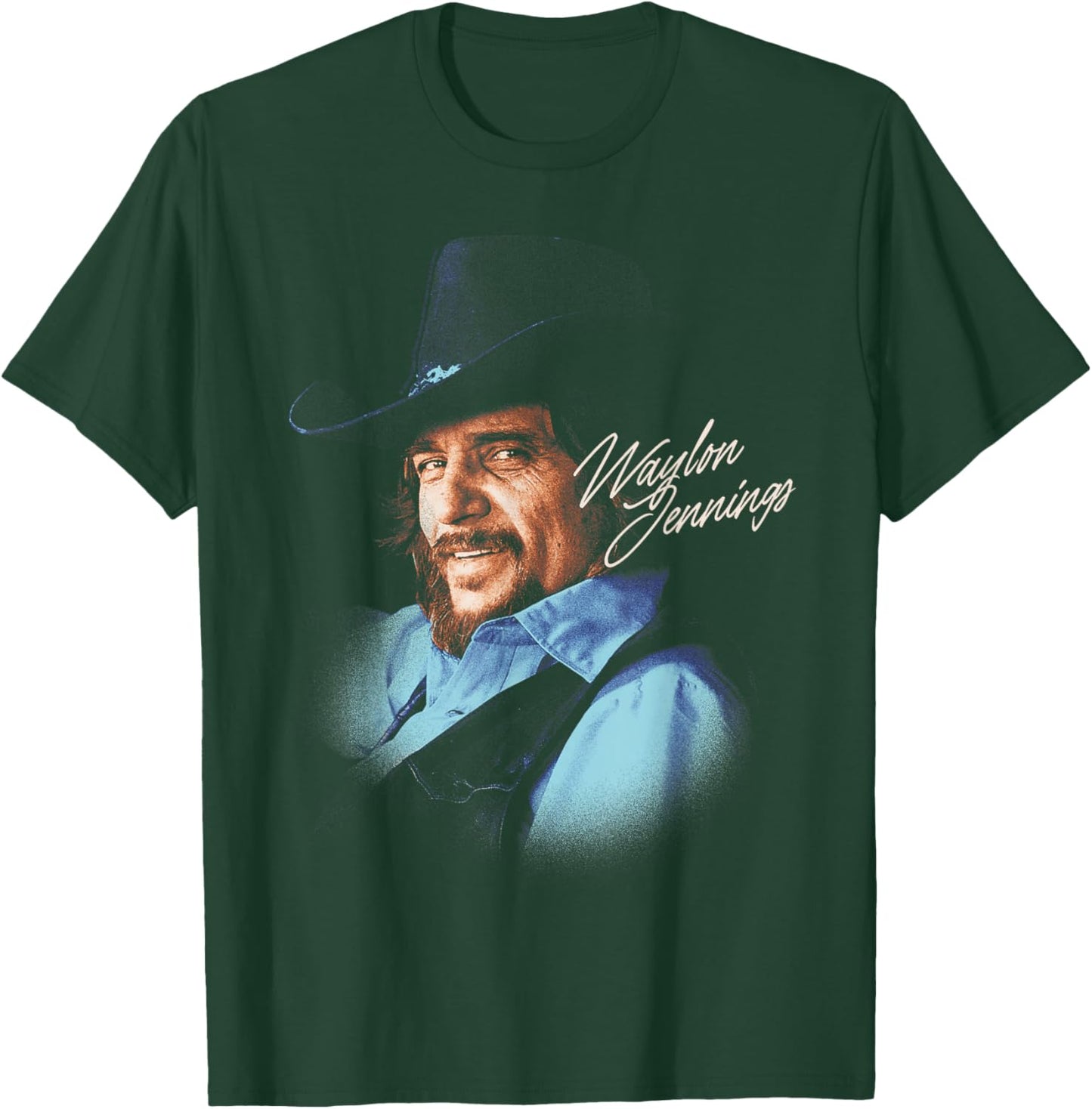 Waylon Jennings - Portrait T-Shirt - T-Shirt | Forest
