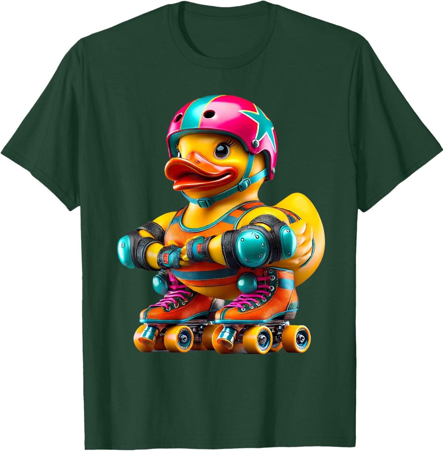 Rubber Duck Roller Derby Ducky Duckie Men Women Kids T-Shirt - T-Shirt | Forest