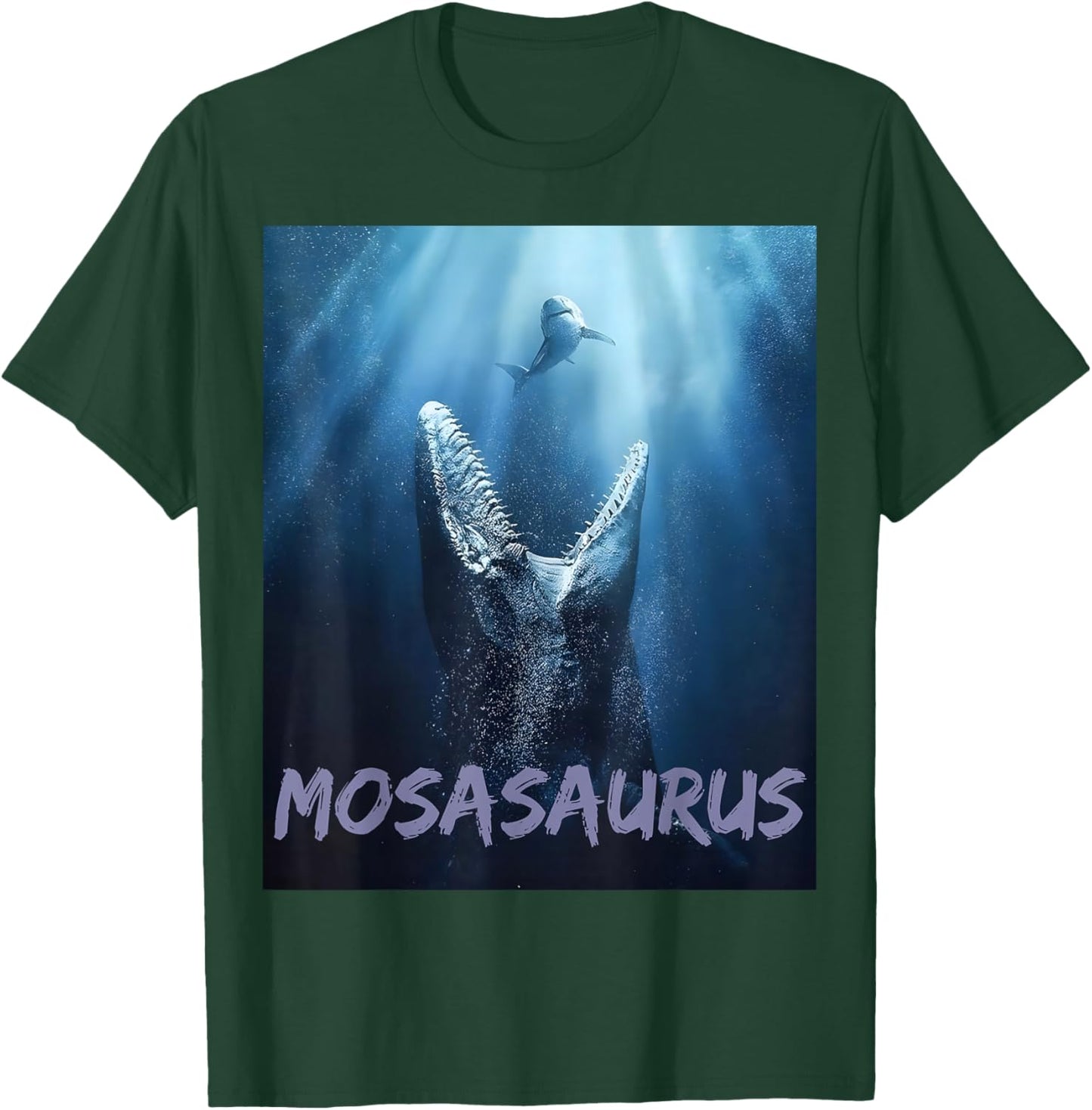 Mosasaurus Shark Power Ocean Dinosaur Men Adventure Gear T-Shirt - T-Shirt | Forest
