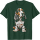 Basset Hound Dog Motif Pet Art Blue Eyes Basset Hound Women Kids T-Shirt - T-Shirt | Forest