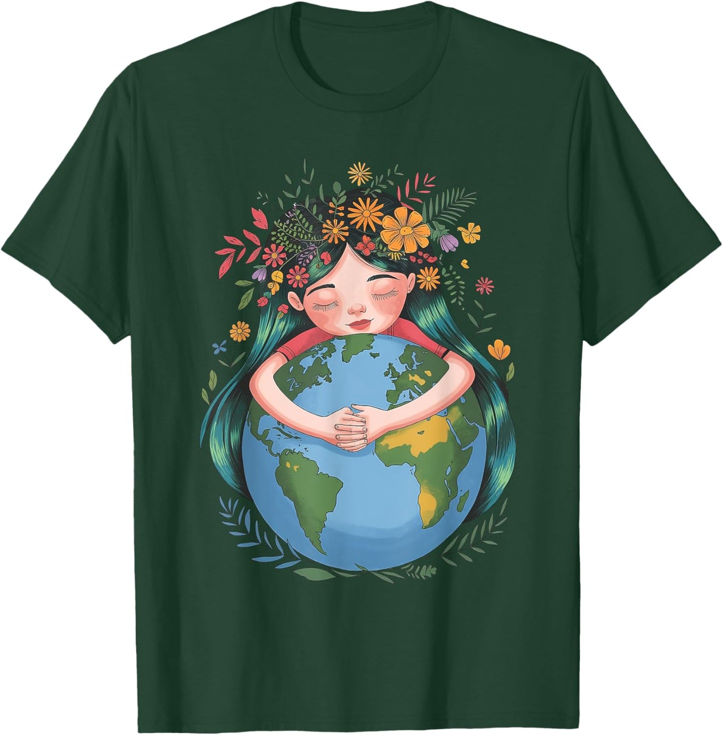 Earth Day Women Girls Kids Save The Planet Mother Earth Day T-Shirt - T-Shirt | Forest
