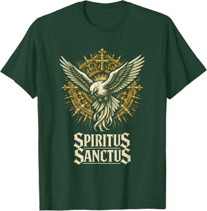 Holy Spirit Latin Catholic Dove T-Shirt - T-Shirt | Forest