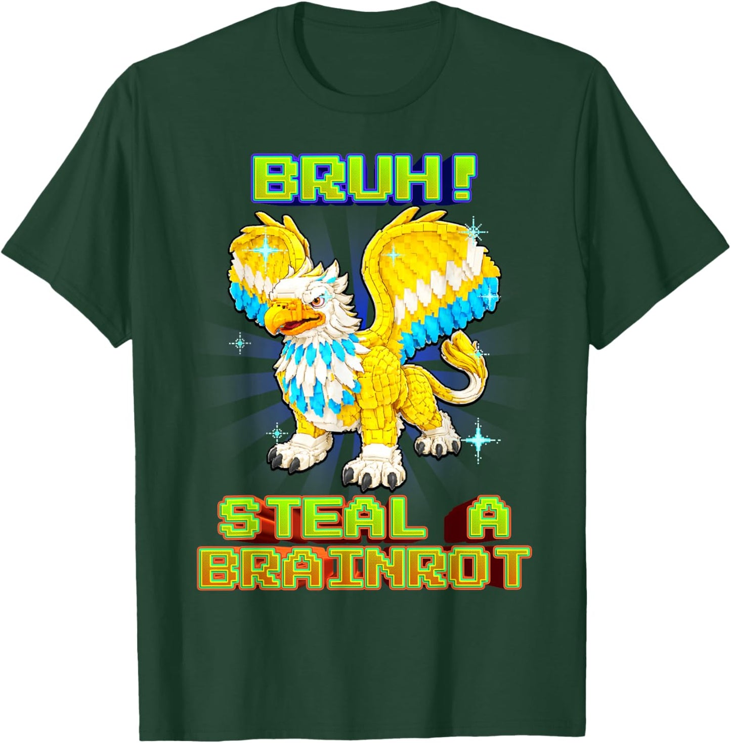 Bruh Secret Griffin Funny Brainrot for Boys Kids Teens T-Shirt - T-Shirt | Forest