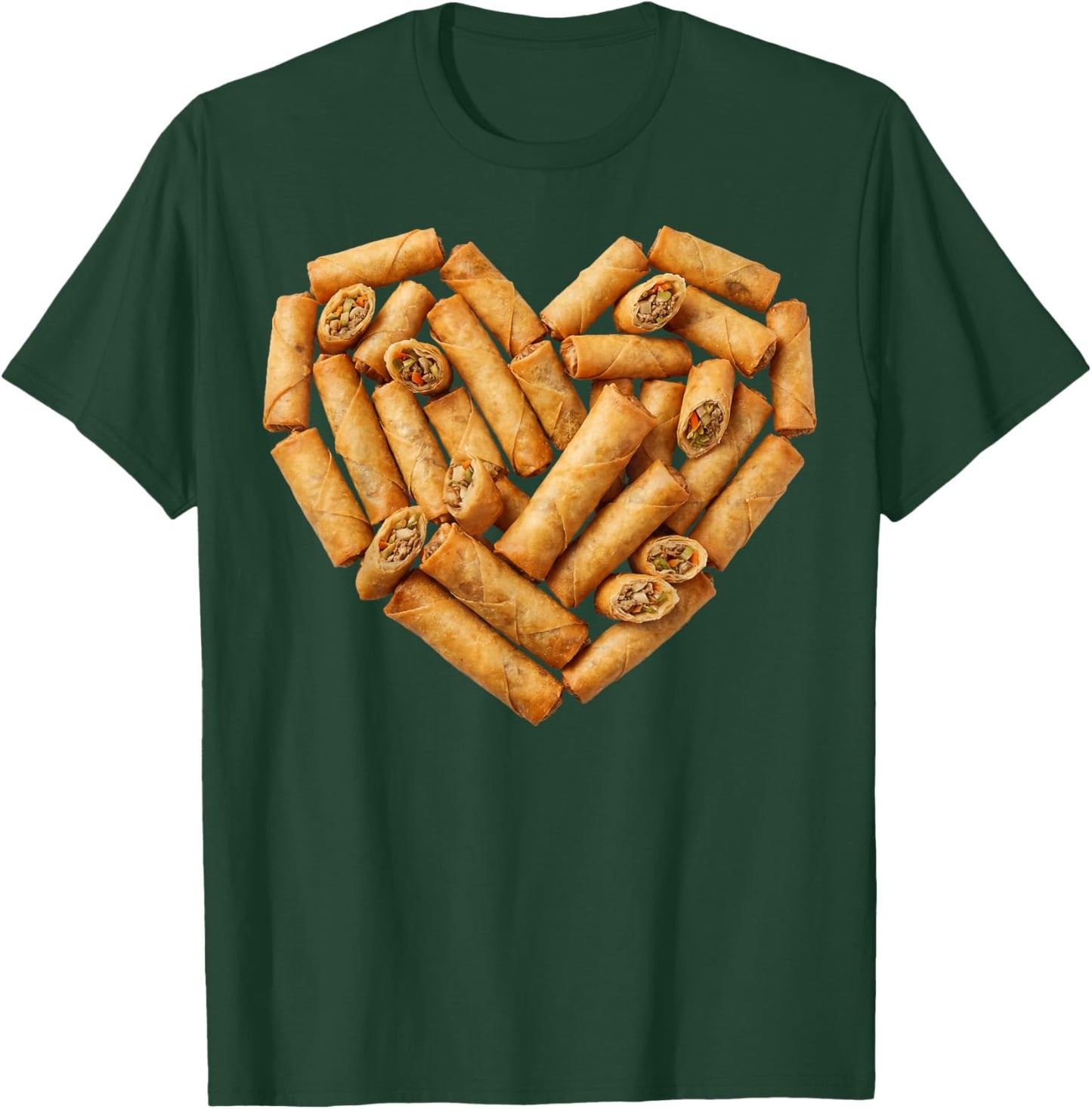 Lumpia Heart Filipino Food T-Shirt - T-Shirt | Forest