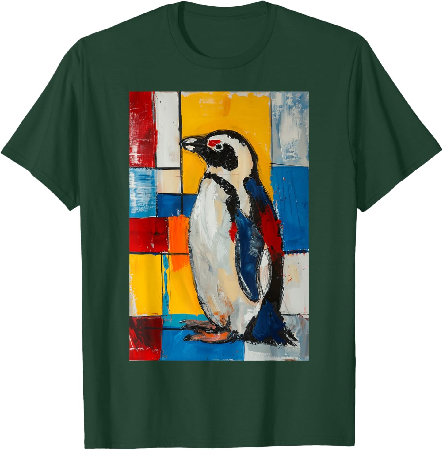 Penguin Abstract Art T-Shirt - T-Shirt | Forest