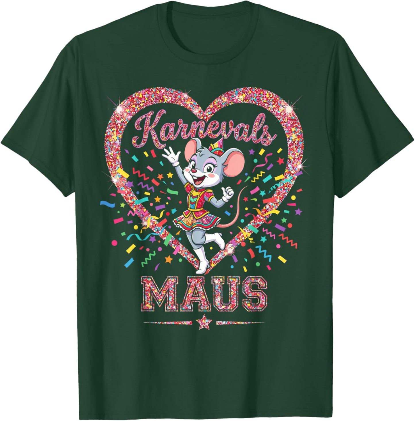 Carnival Mouse Red White Cologne Fancy Dress Party Look T-Shirt - T-Shirt | Forest