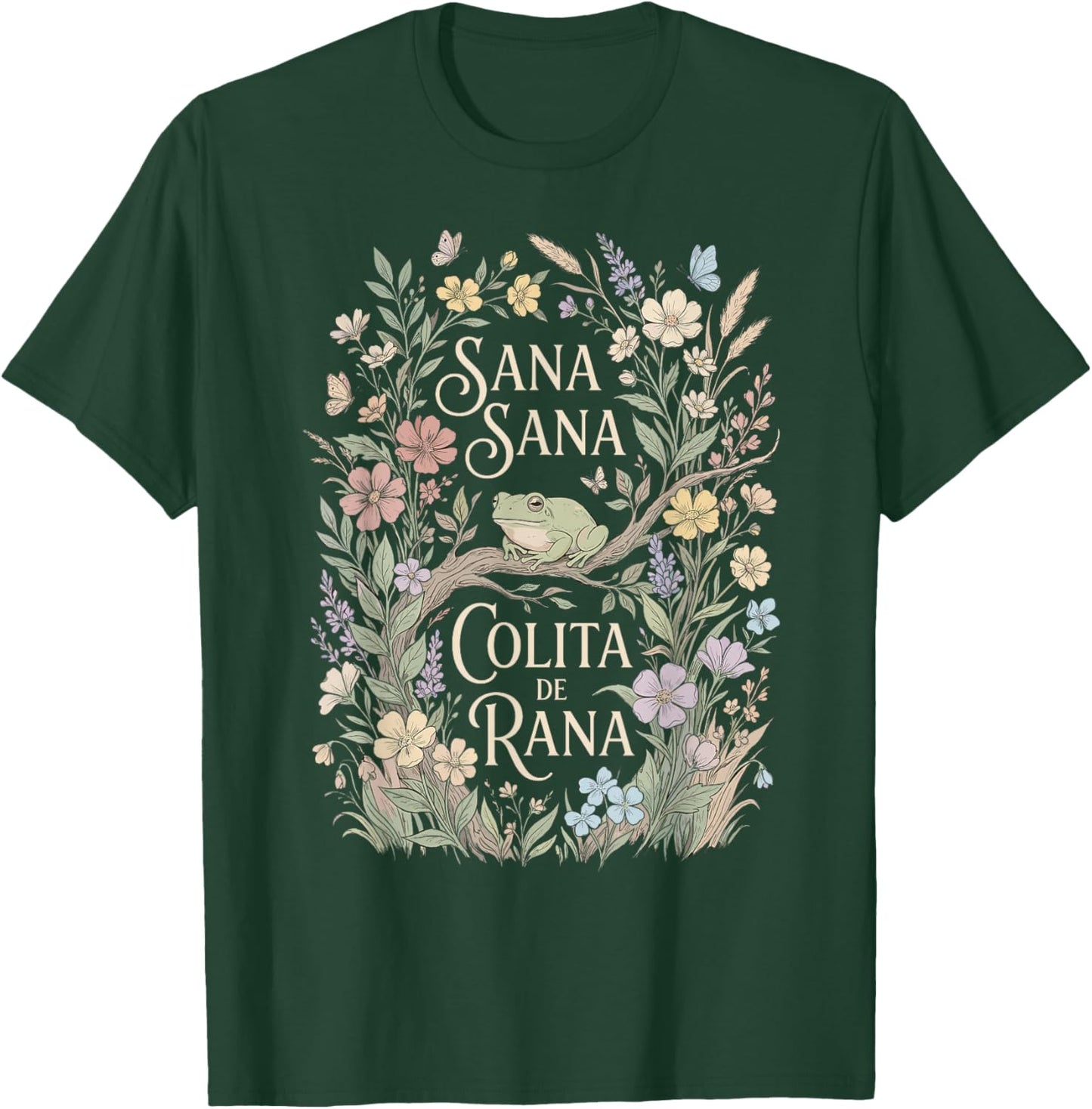 Spanish Frog Floral Nursery Rhyme T-Shirt - T-Shirt | Forest