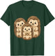 Igel mit Herz und Familie | Süßer Igel mit Mama & Papa T-Shirt - T-Shirt | Forest