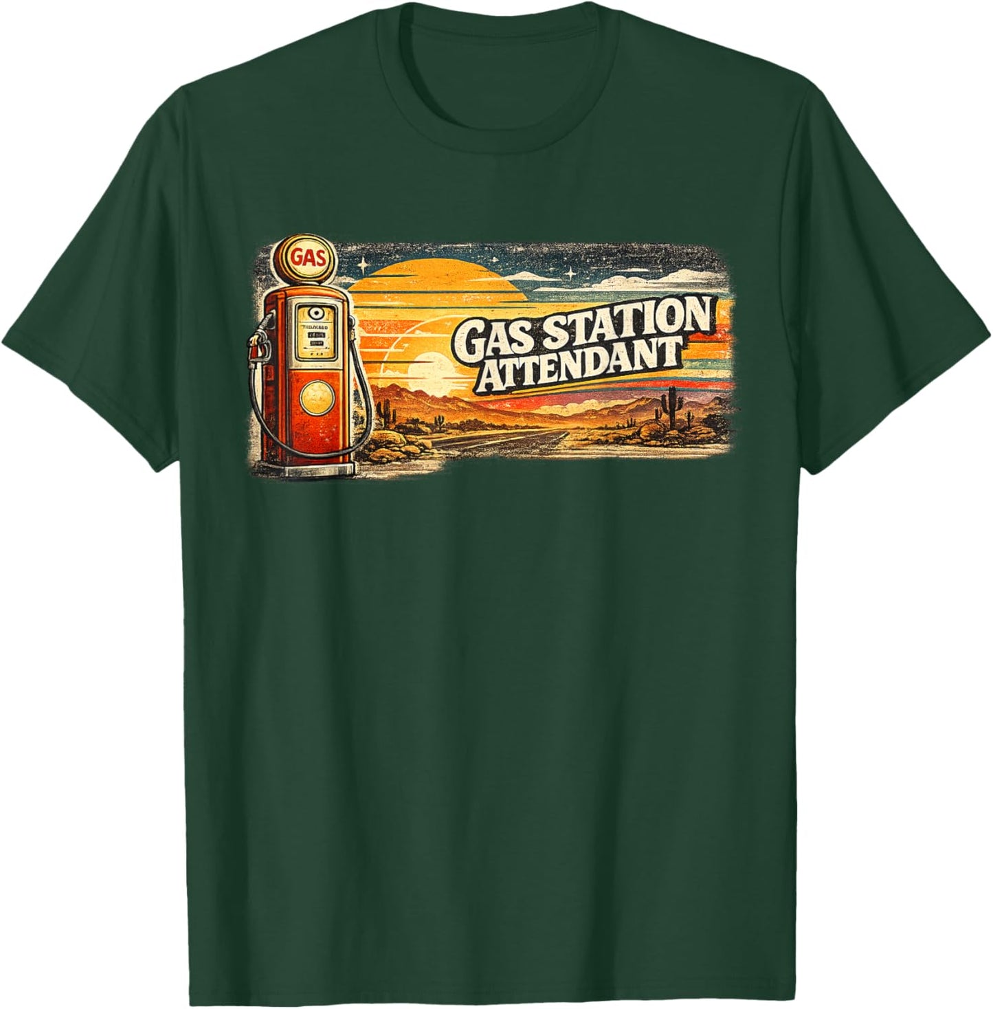 Gas Station Attendant T-Shirt - T-Shirt | Forest