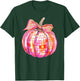 Coquette Bow Pumpkin Season Thanksgiving Autumn Fall Leaves T-Shirt - T-Shirt | Forest