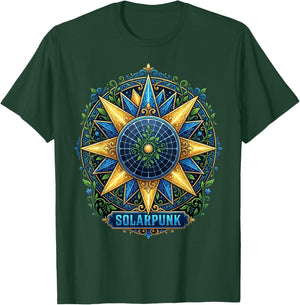 Solar Punk Aesthetic Renewable Energy Urban Nature T-Shirt - T-Shirt | Forest