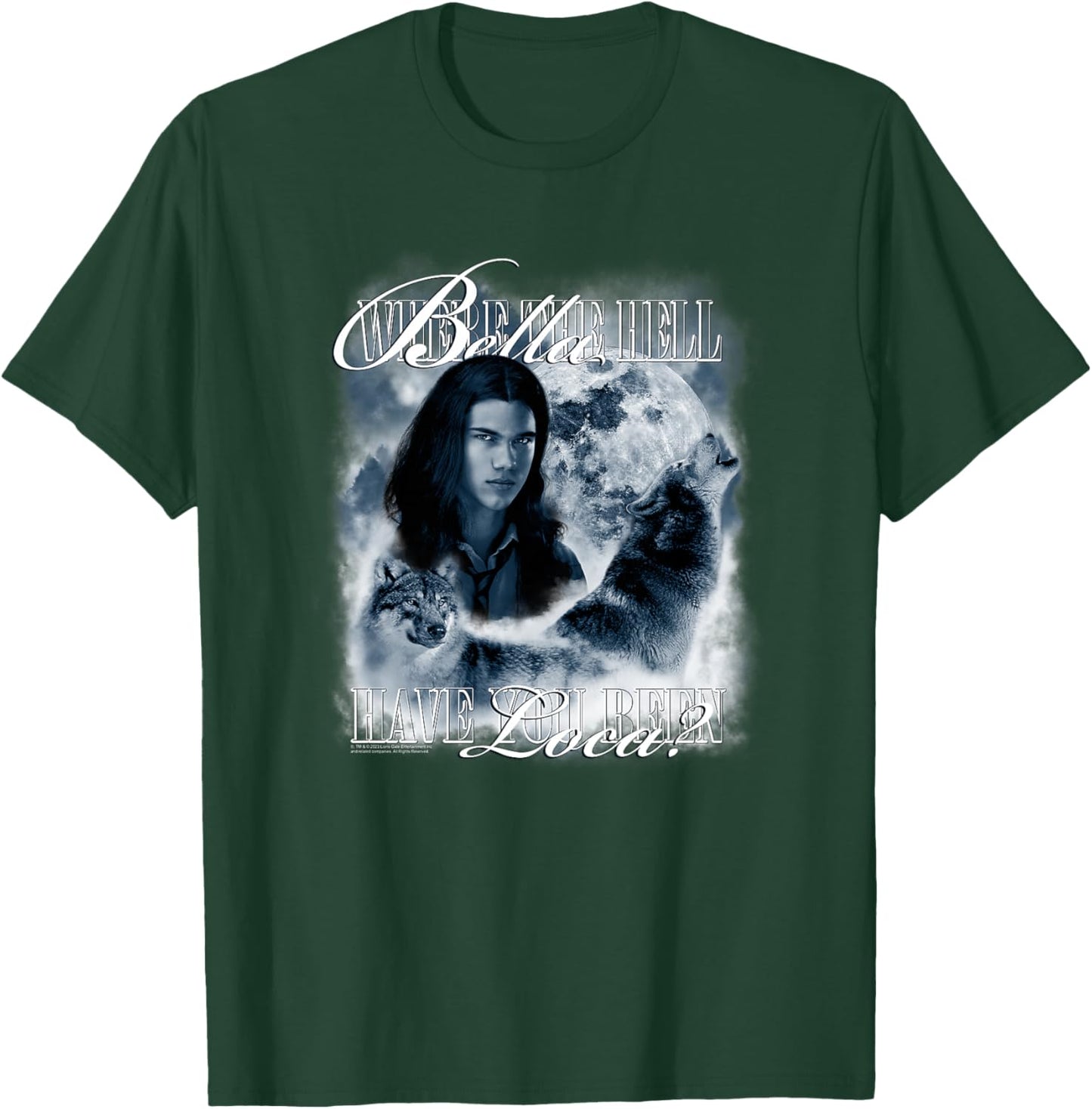 Twilight Saga Retro Jacob Wolf Moon Loca Movie Haut de Gamme T-Shirt - T-Shirt | Forest