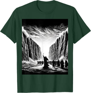 Moses parting the Red Sea with the Israelites T-Shirt - T-Shirt | Forest