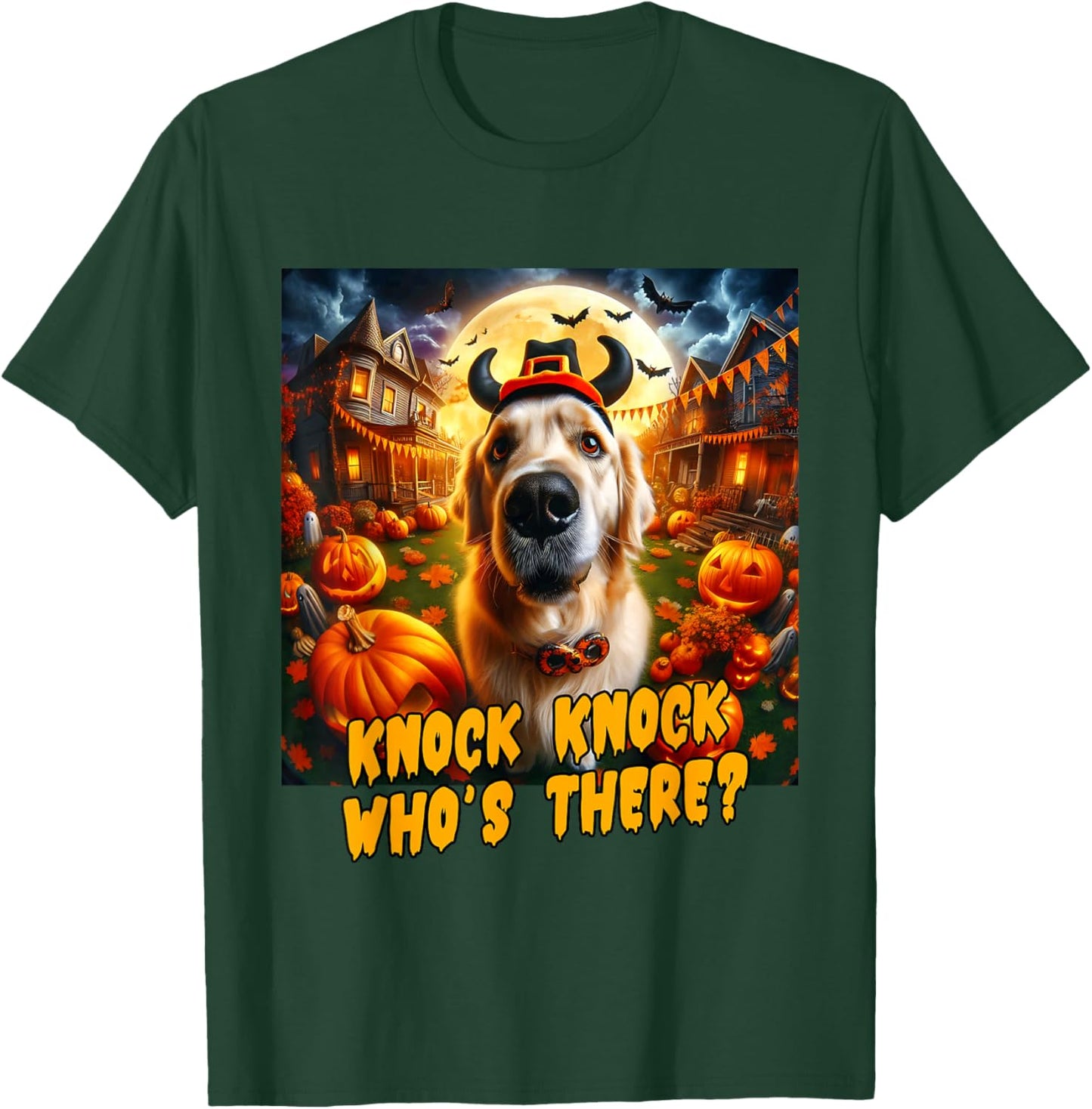 Golden Retriever Halloween Men Women Boys Kids Costume Idea T-Shirt - T-Shirt | Forest