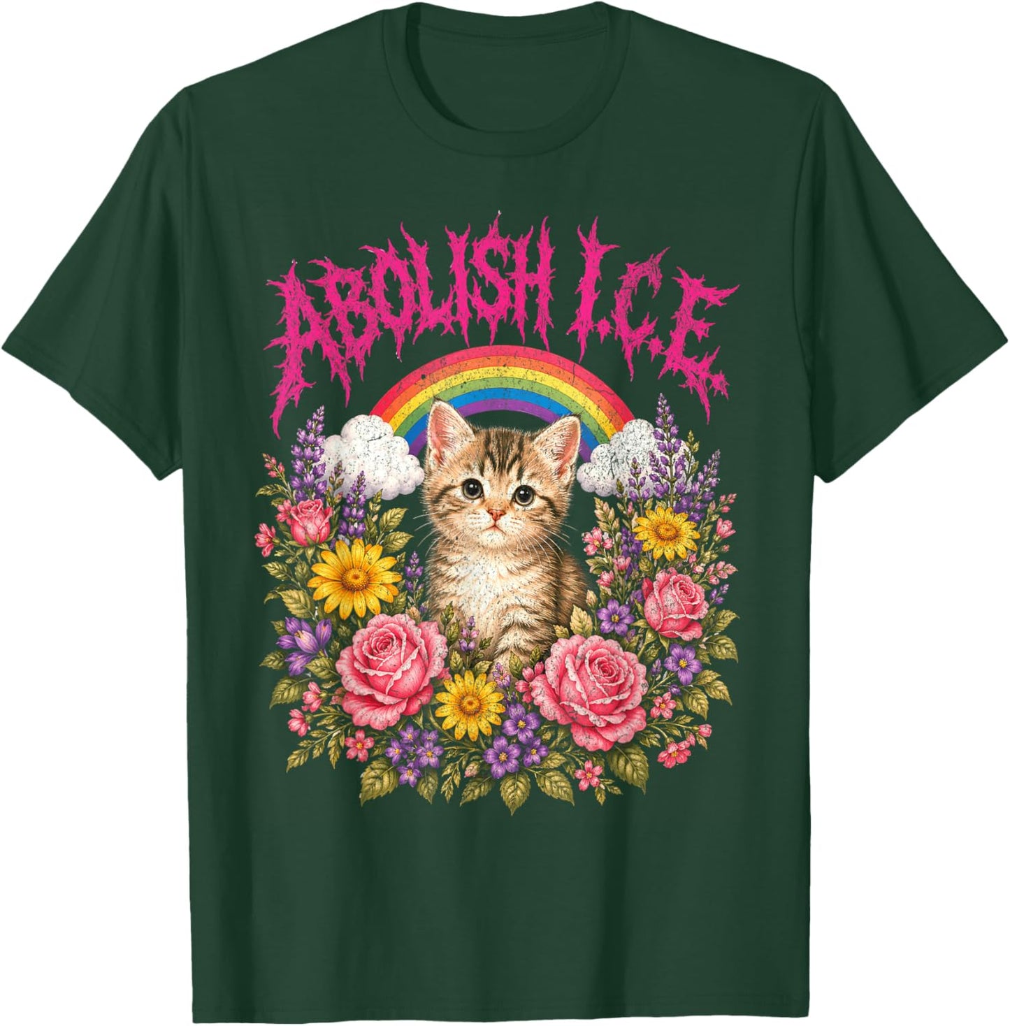 Abolish ICE Heavy Metal T-Shirt - T-Shirt | Forest