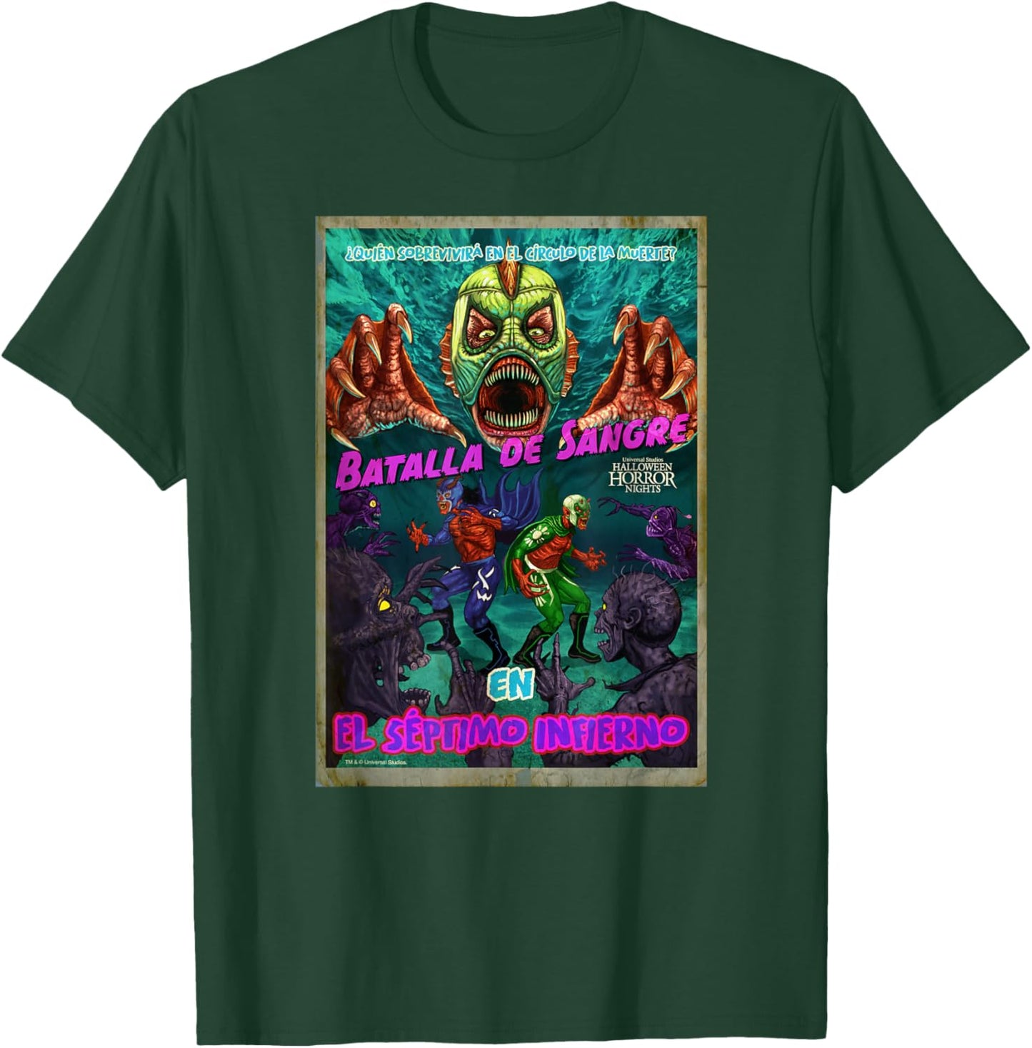 Universal Halloween Horror Nights Blood Battle with Monsters T-Shirt - T-Shirt | Forest