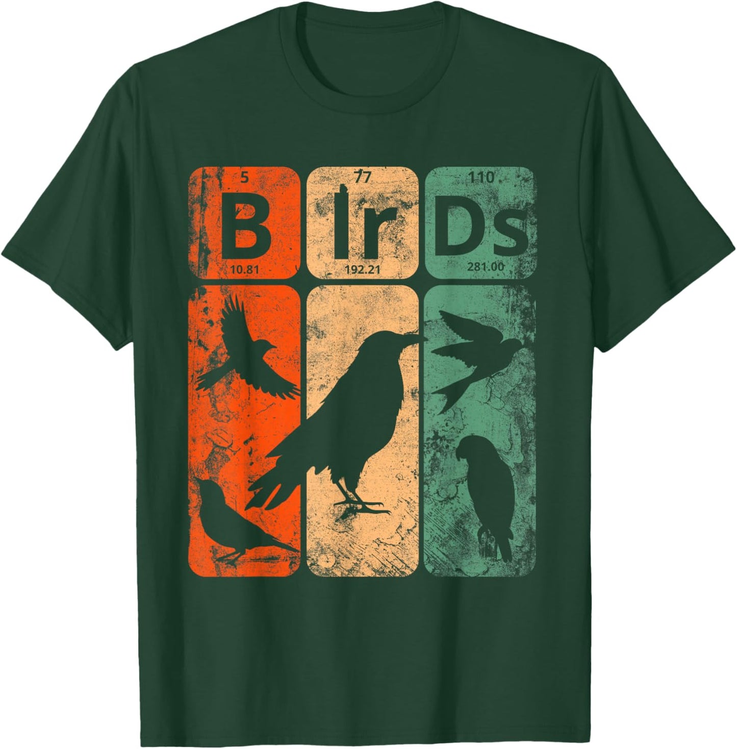 Birds Periodic Table Elements Birdwatching Ornithology T-Shirt - T-Shirt | Forest