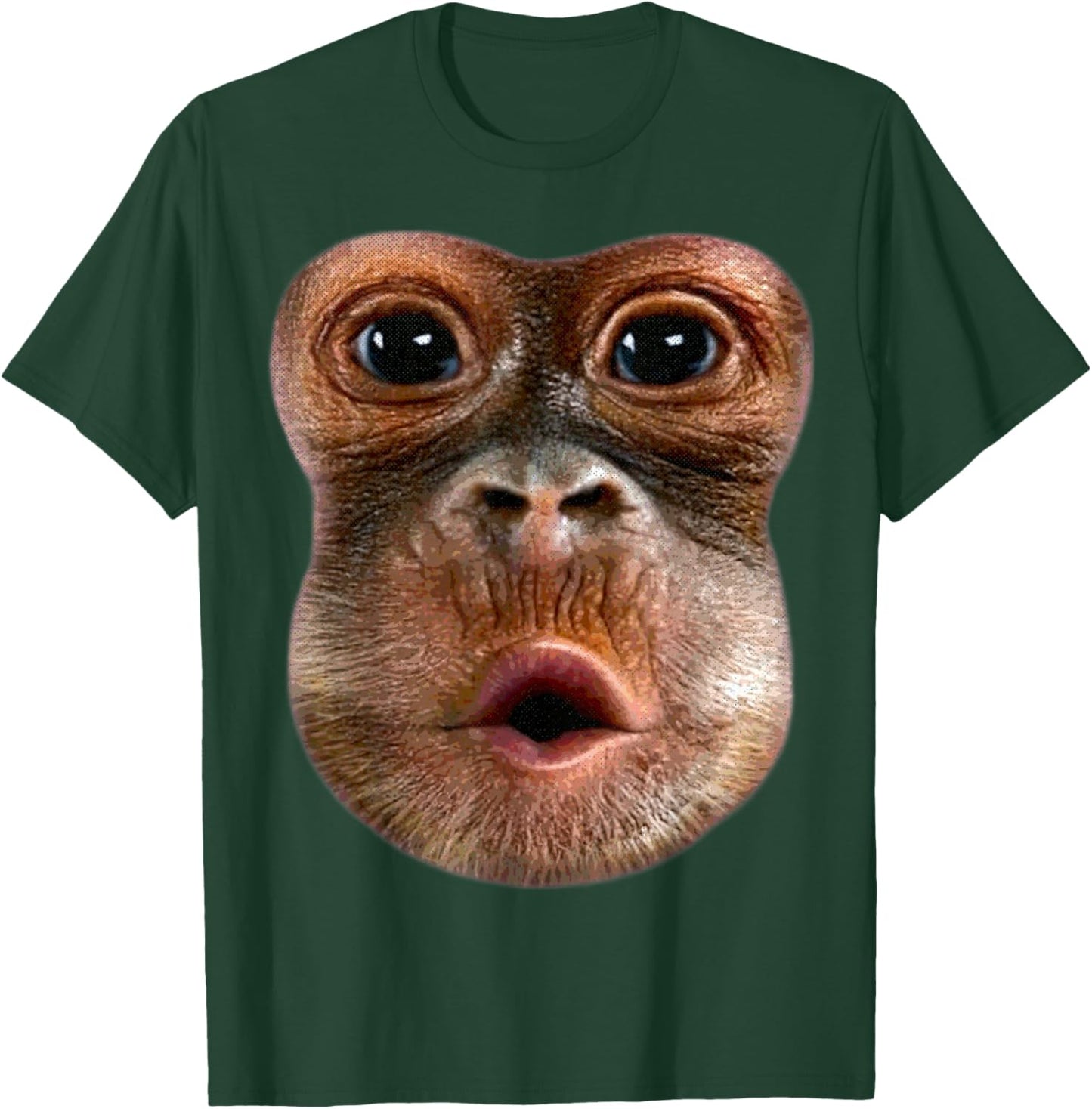 Monkey Stomach Blow Face Funny Meme Halloween Costume T-Shirt - T-Shirt | Forest