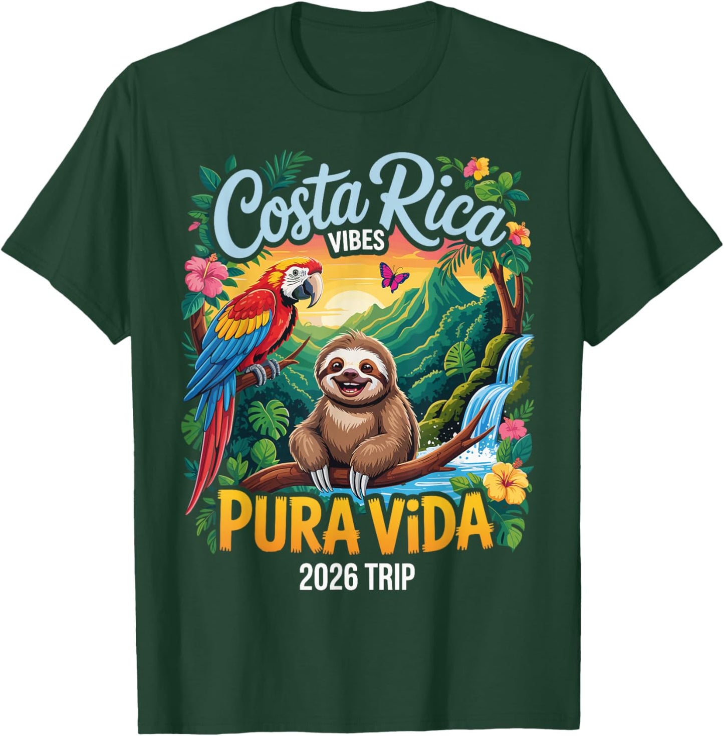 Costa Rica 2026 Vibes T-Shirt - T-Shirt | Forest