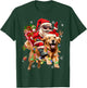 Merry Christmas 2025 Santa Riding Golden Retriever Dog Xmas T-Shirt - T-Shirt | Forest