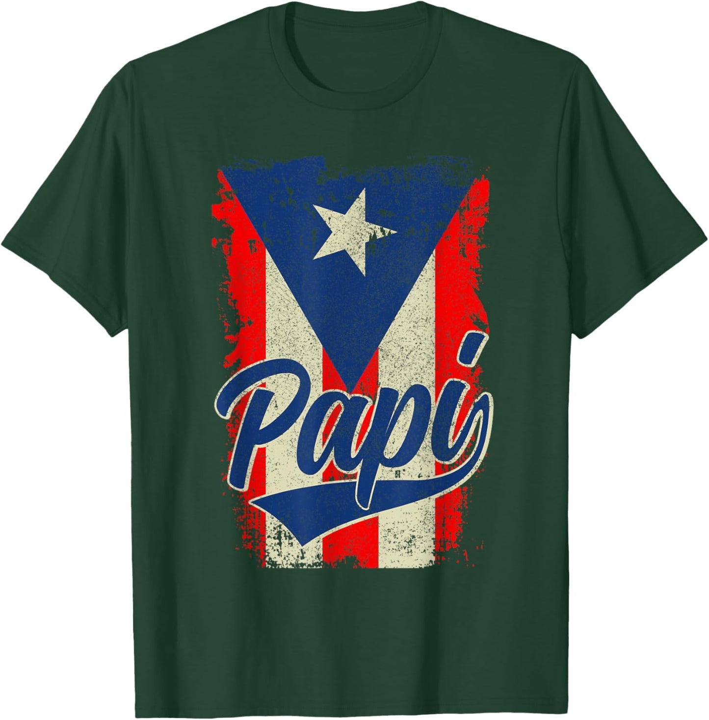 Papi Puerto Rican Dad Puerto Rico Pride Boricua Father's Day T-Shirt - T-Shirt | Forest