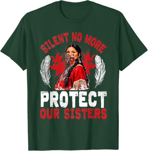 MMIW Awareness Indigenous Women Stolen Sisters Native Art T-Shirt - T-Shirt | Forest