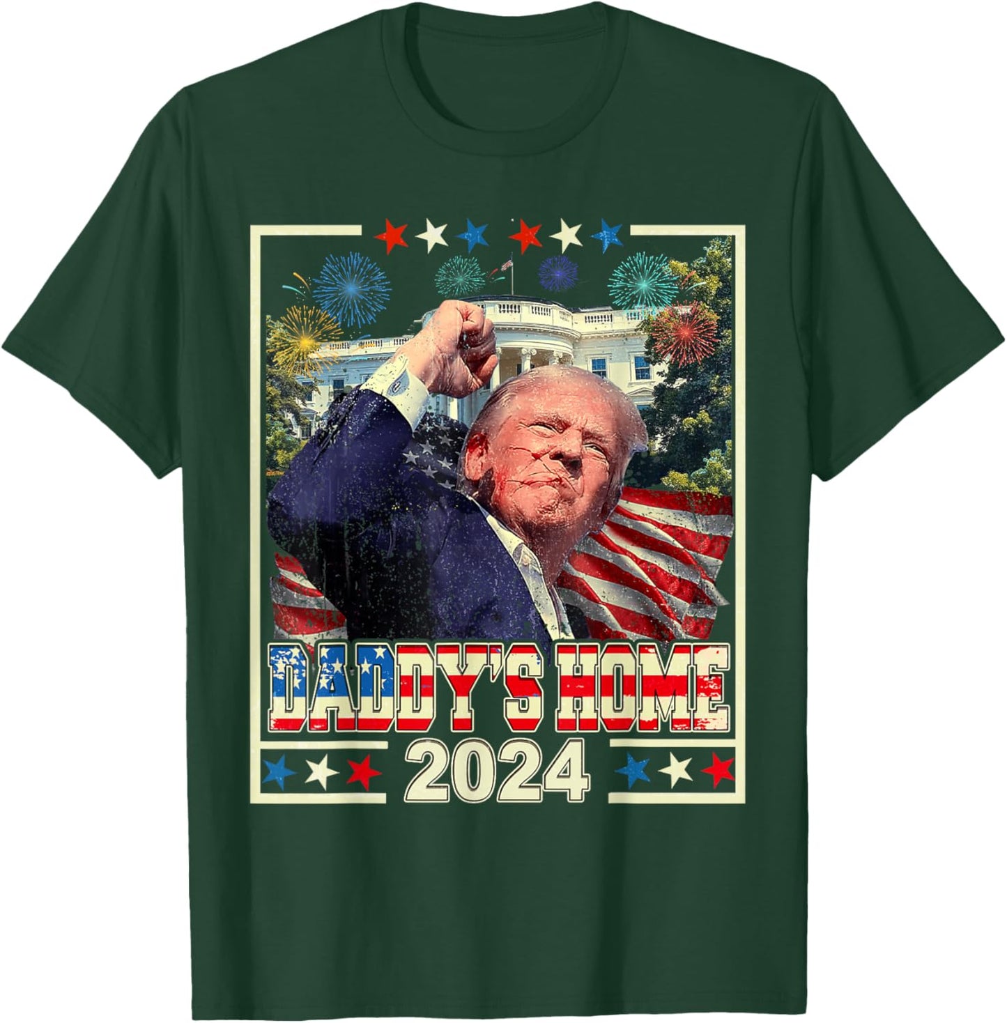Trump 2024 Take America Back Daddy's Home Trump Pink 2024 T-Shirt - T-Shirt | Forest
