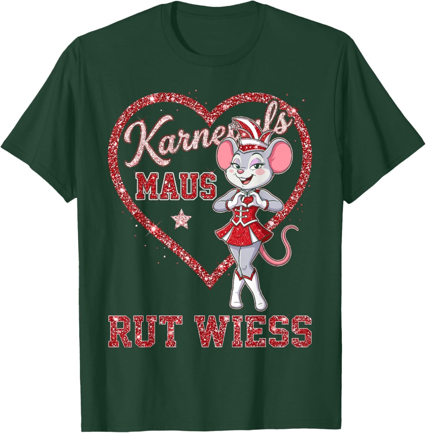 Carnival Mouse Rut Wess Heart Mouse Cologne Carnival T-Shirt - T-Shirt | Forest