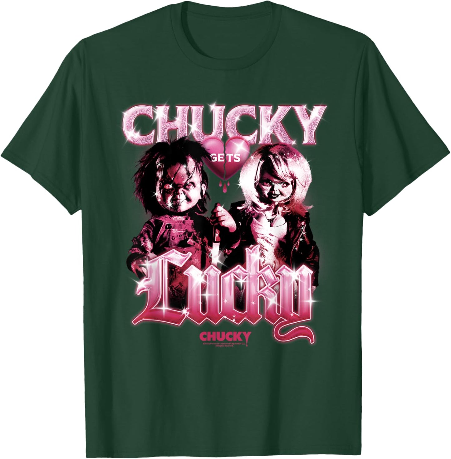 Chucky and Tiffany Gothic Love Chucky Gets Lucky T-Shirt - T-Shirt | Forest