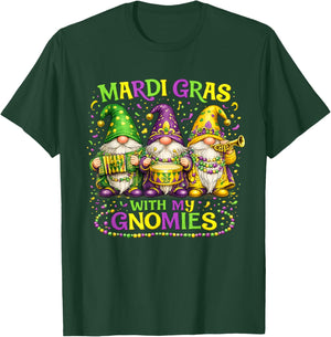Mardi Gras with My Gnomies Squad Costume 2026 T-Shirt - T-Shirt | Forest