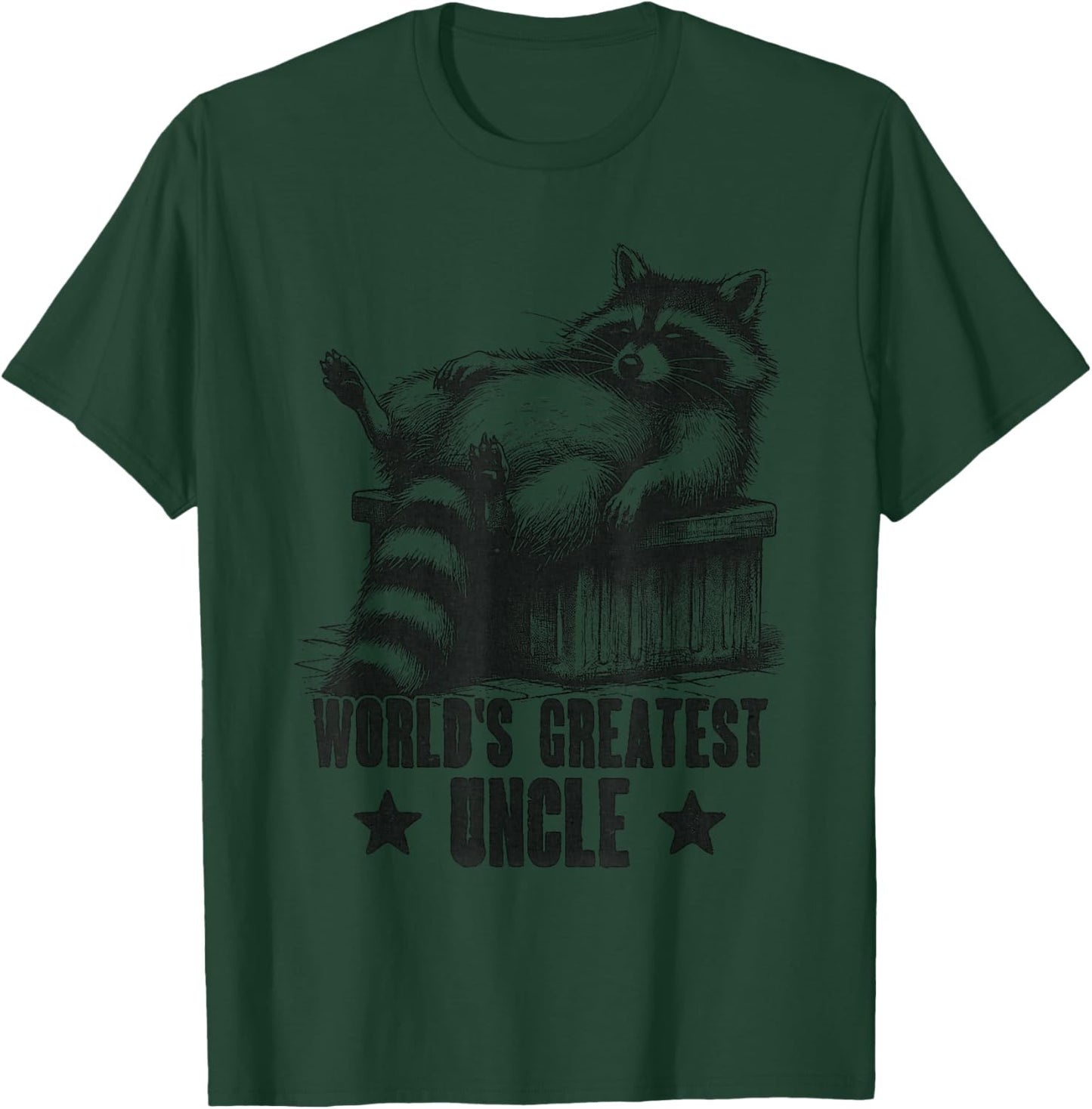 World's Greatest Uncle For Sarcastic Uncle Raccoon Fan T-Shirt - T-Shirt | Forest