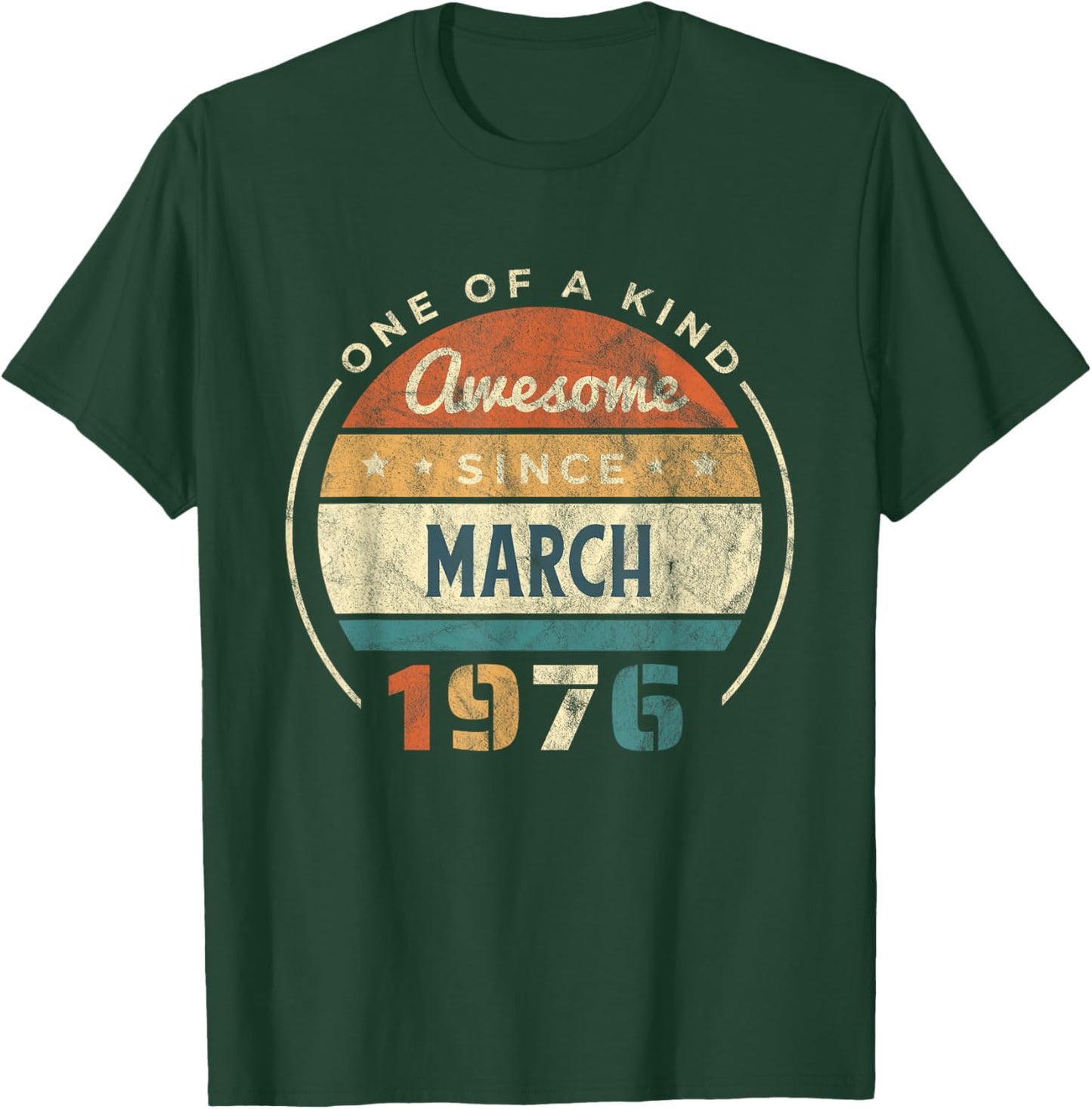 Awesome Since March 1976 Vintage Geburtstag T-Shirt - T-Shirt | Forest