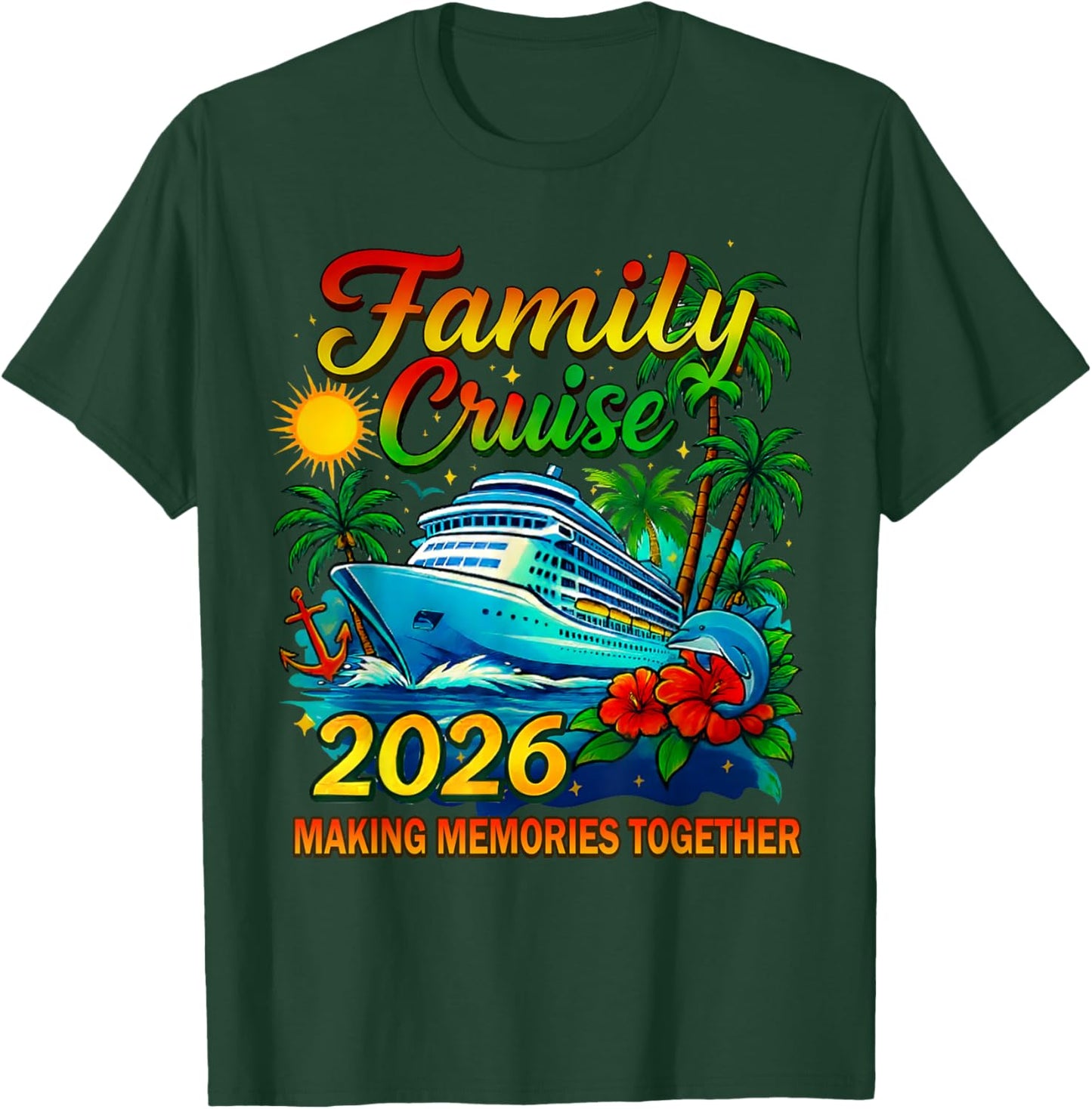 Family Cruise 2026 Summer Vacation Matching Family Cruise T-Shirt - T-Shirt | Forest
