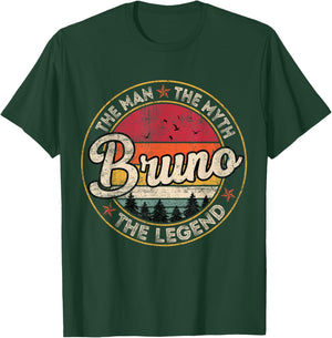 Bruno The Man The Myth The Legend Personalized Name T-Shirt - T-Shirt | Forest