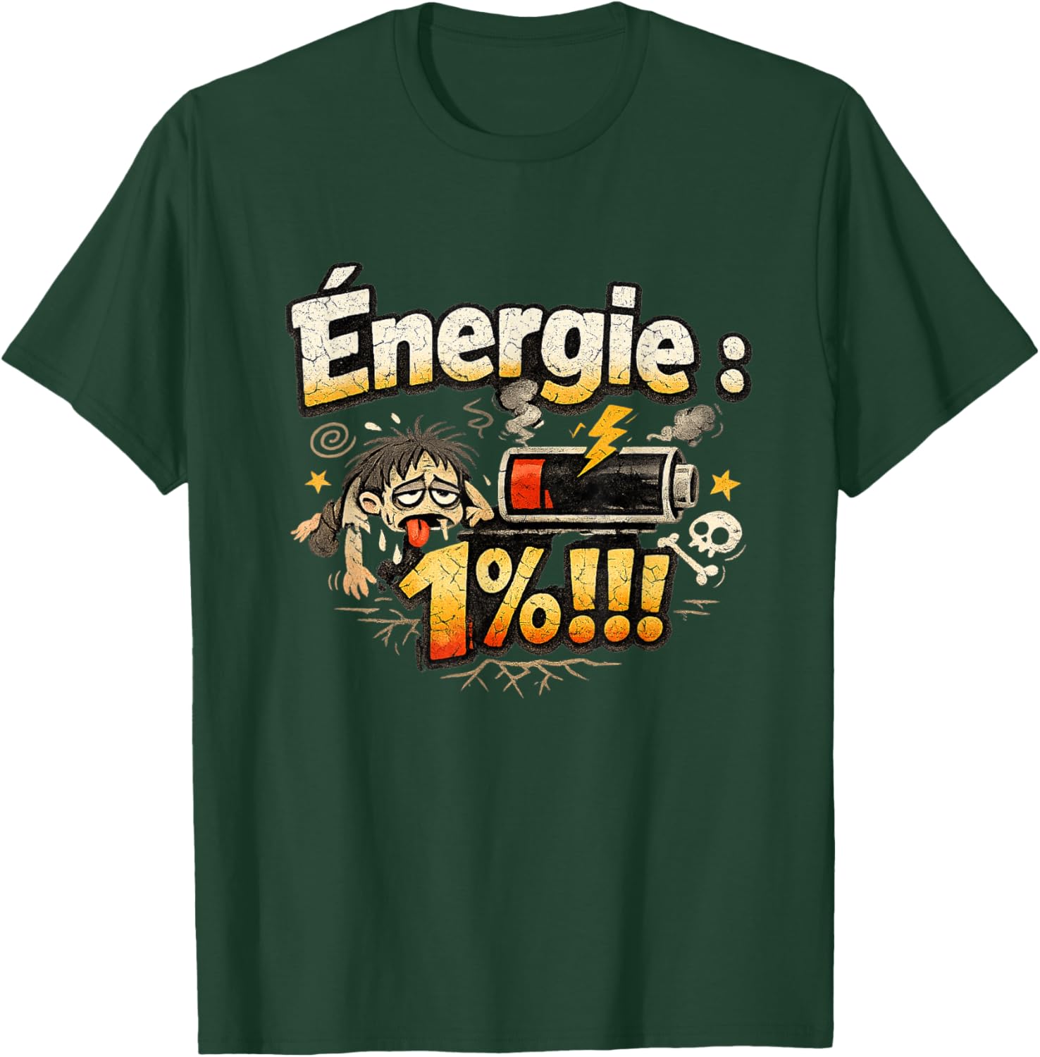 Energy 1%! Gift Man Birthday Funny Funny Original T-Shirt - T-Shirt | Forest