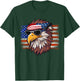 Patriotic Bald Eagles American Flag Bandana T-Shirt - T-Shirt | Forest
