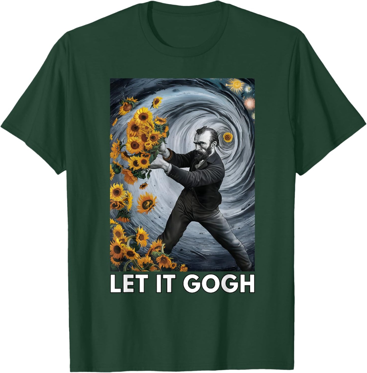 Let It Gogh Vincent Van Gogh Artist Funny Image T-Shirt - T-Shirt | Forest