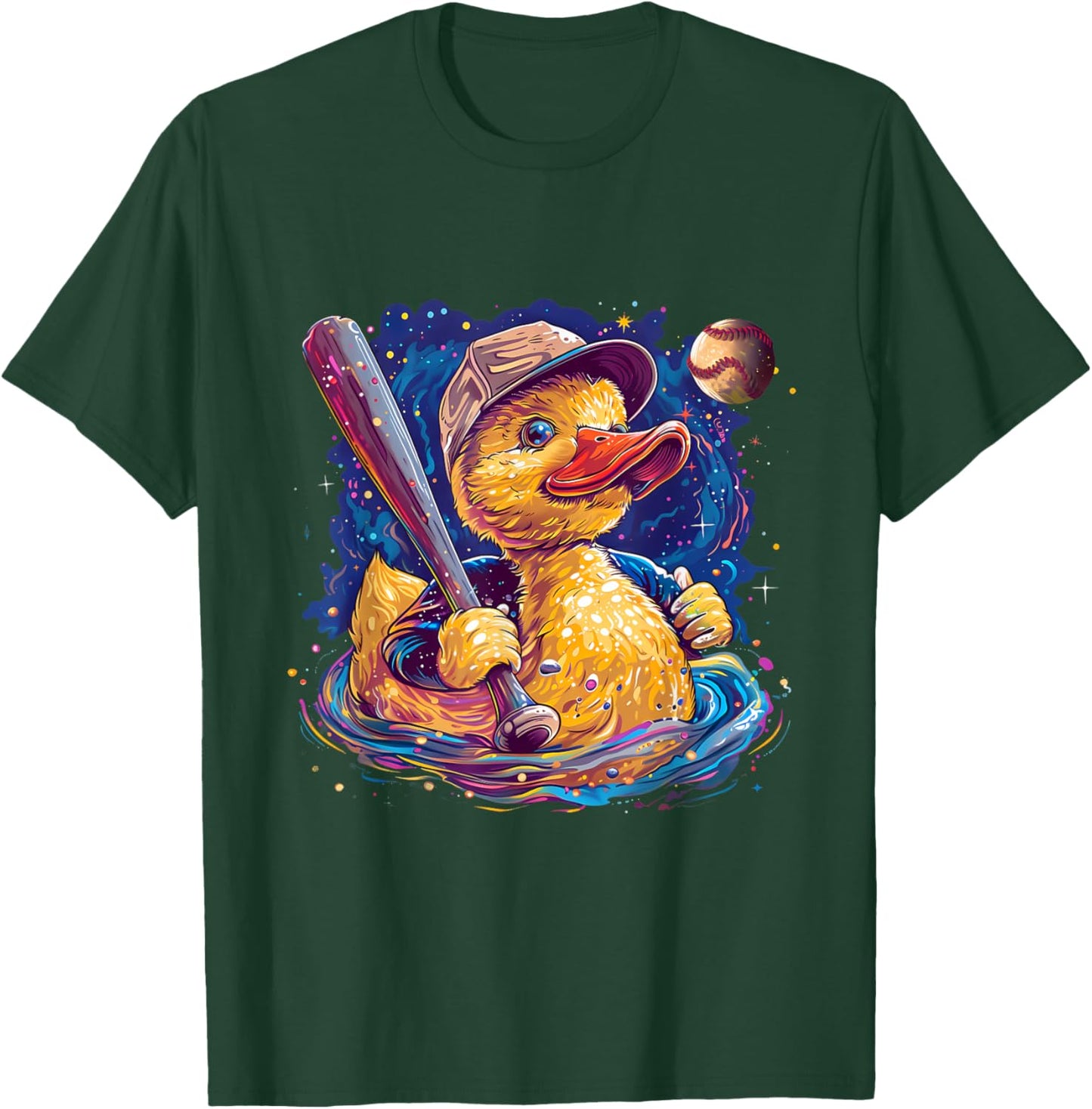 Rubber Duck Baseball Player Rubber Duckie Rubber Duck Lover T-Shirt - T-Shirt | Forest