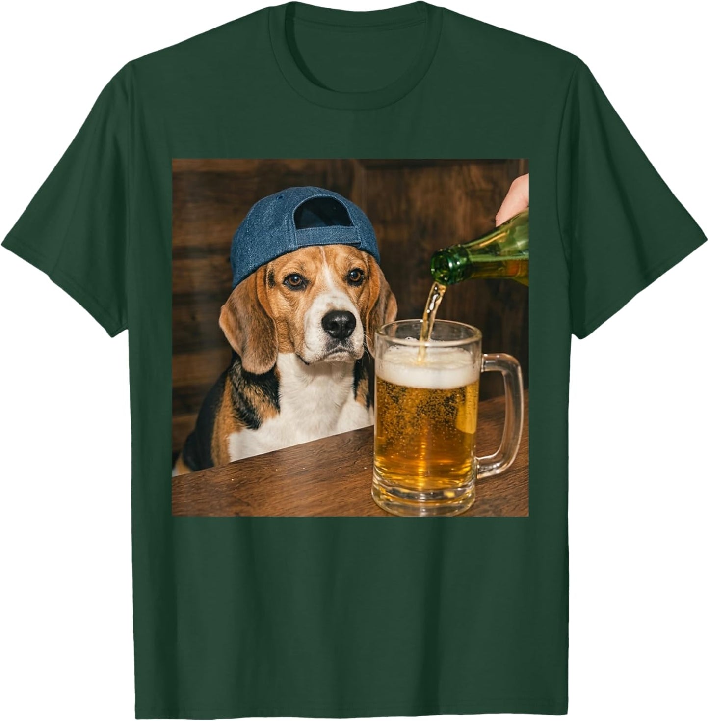 Beagle Drinking Beer Funny Dog Meme T-Shirt - T-Shirt | Forest