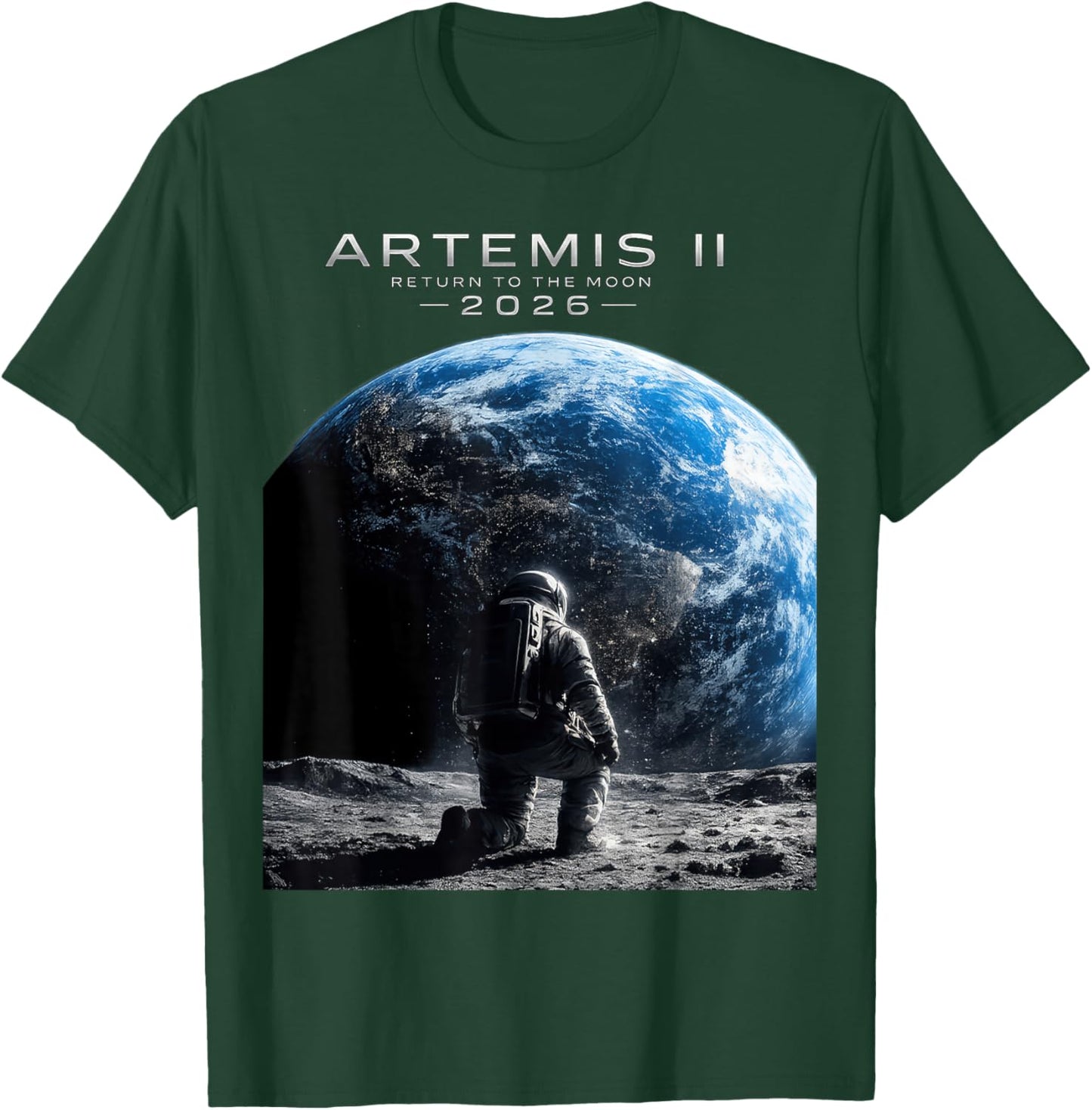 Artemis II Rocket Space Launch Back to The Moon Mission 2026 T-Shirt - T-Shirt | Forest