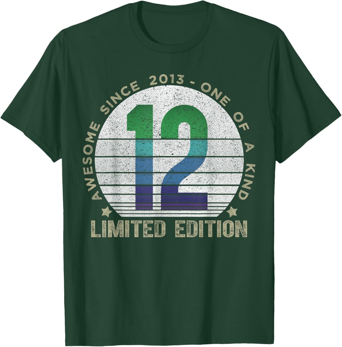 12 Year Old Gifts Vintage 2013 Limited Edition 12th Birthday T-Shirt - T-Shirt | Forest