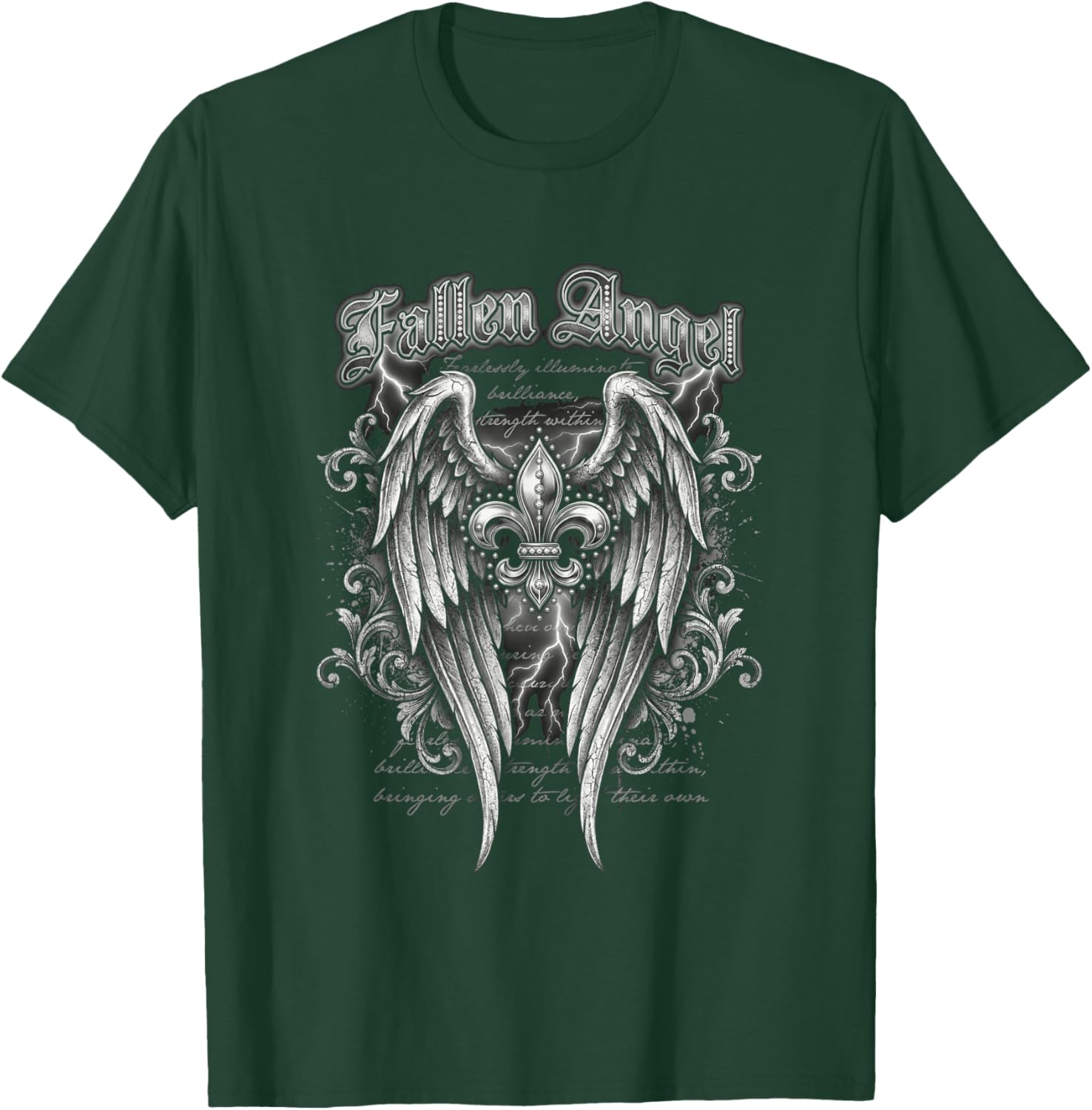 Fleur De Lis Gothic Grunge Y2K Aesthetic T-Shirt - T-Shirt | Forest