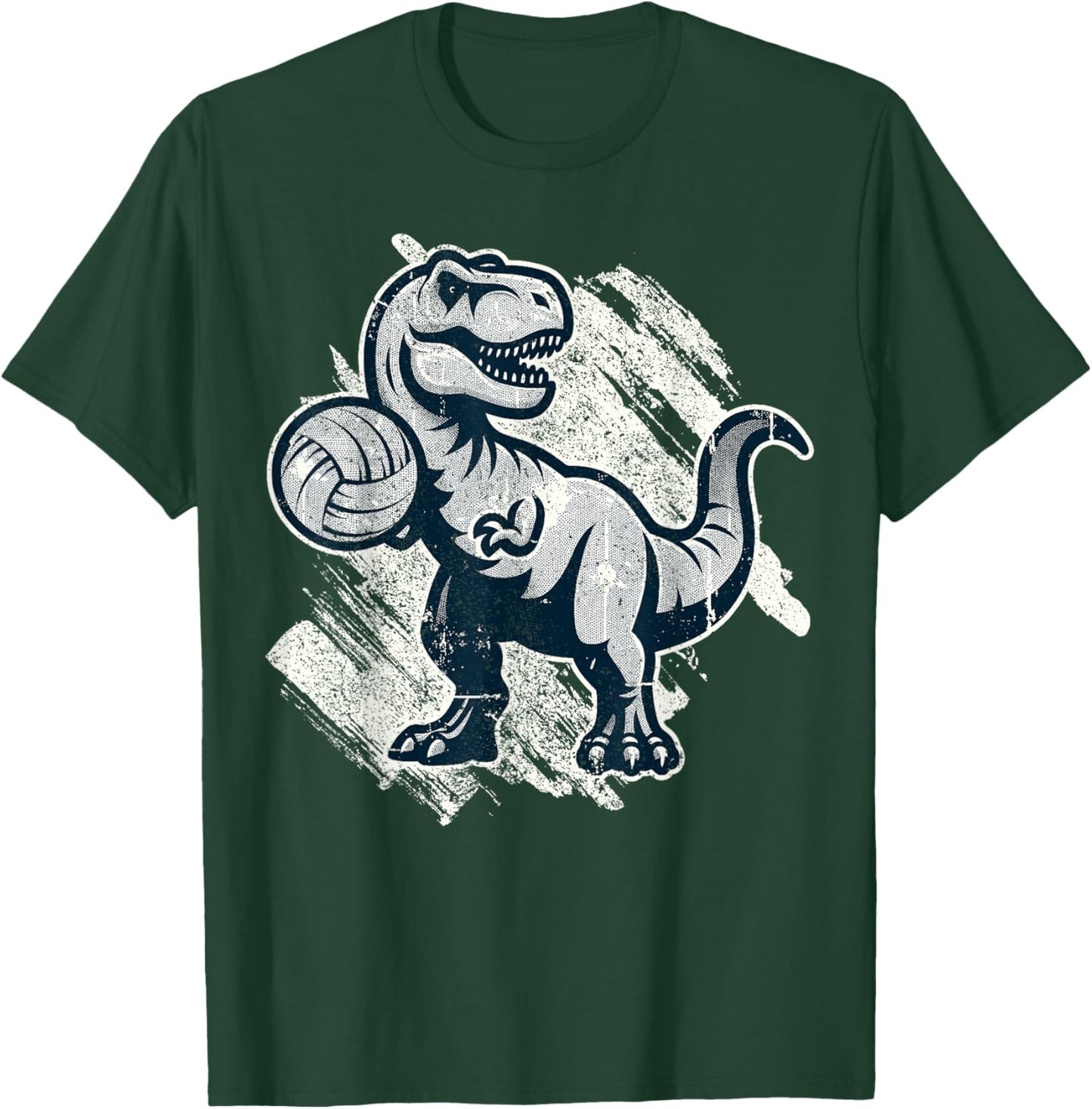 T-Rex Volleyball Player Dinosaur Volleyball Team Volleyball T-Shirt - T-Shirt | Forest