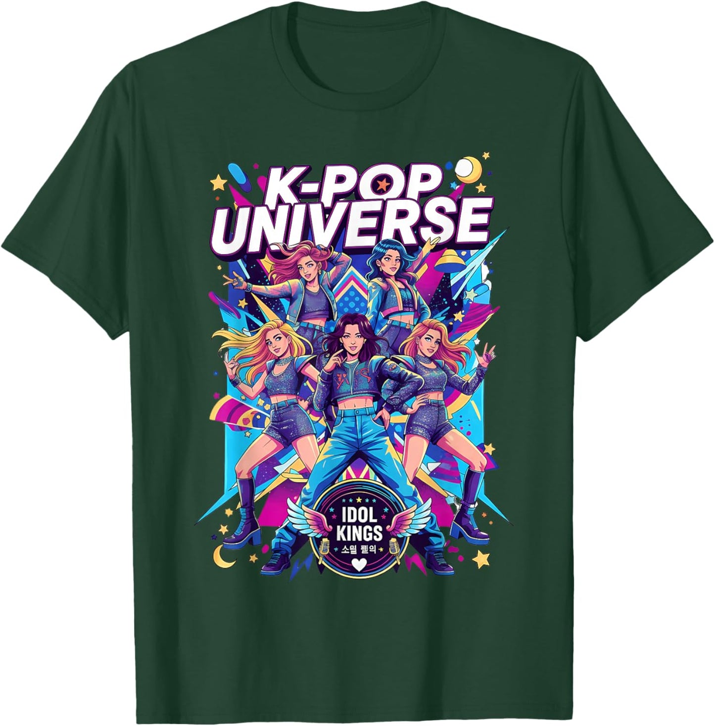 K-Pop Universe Idol Kings Vibrant Pop Dream T-Shirt - T-Shirt | Forest