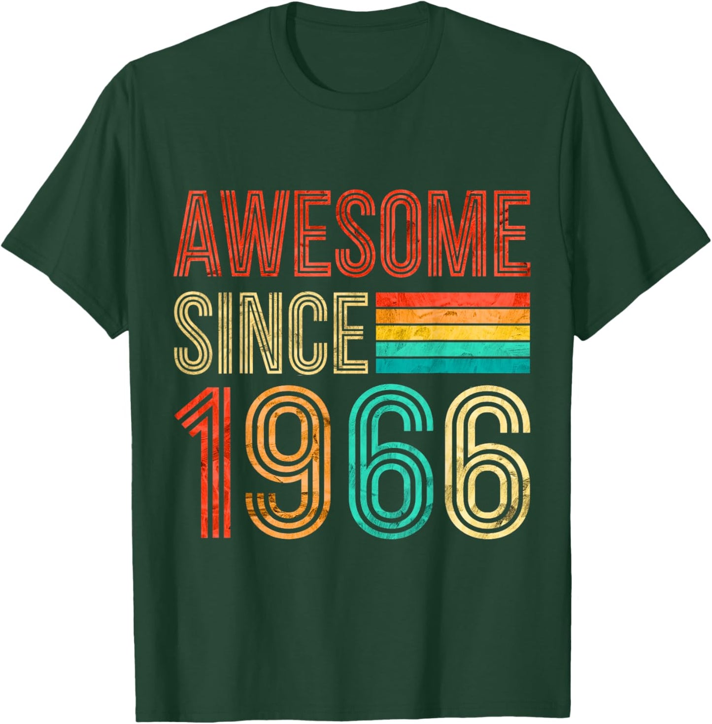 60 Birthday Men 60yr Awesome Vintage 1966 60th Birthday T-Shirt - T-Shirt | Forest