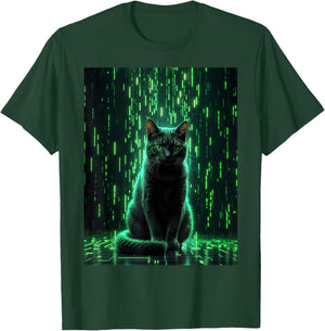 Cool Matrix Cat Art T-Shirt - T-Shirt | Forest
