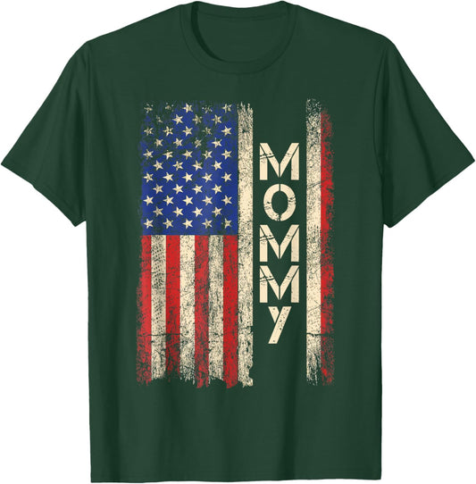 Mommy American Flag Mother's Day T-Shirt - T-Shirt | Forest